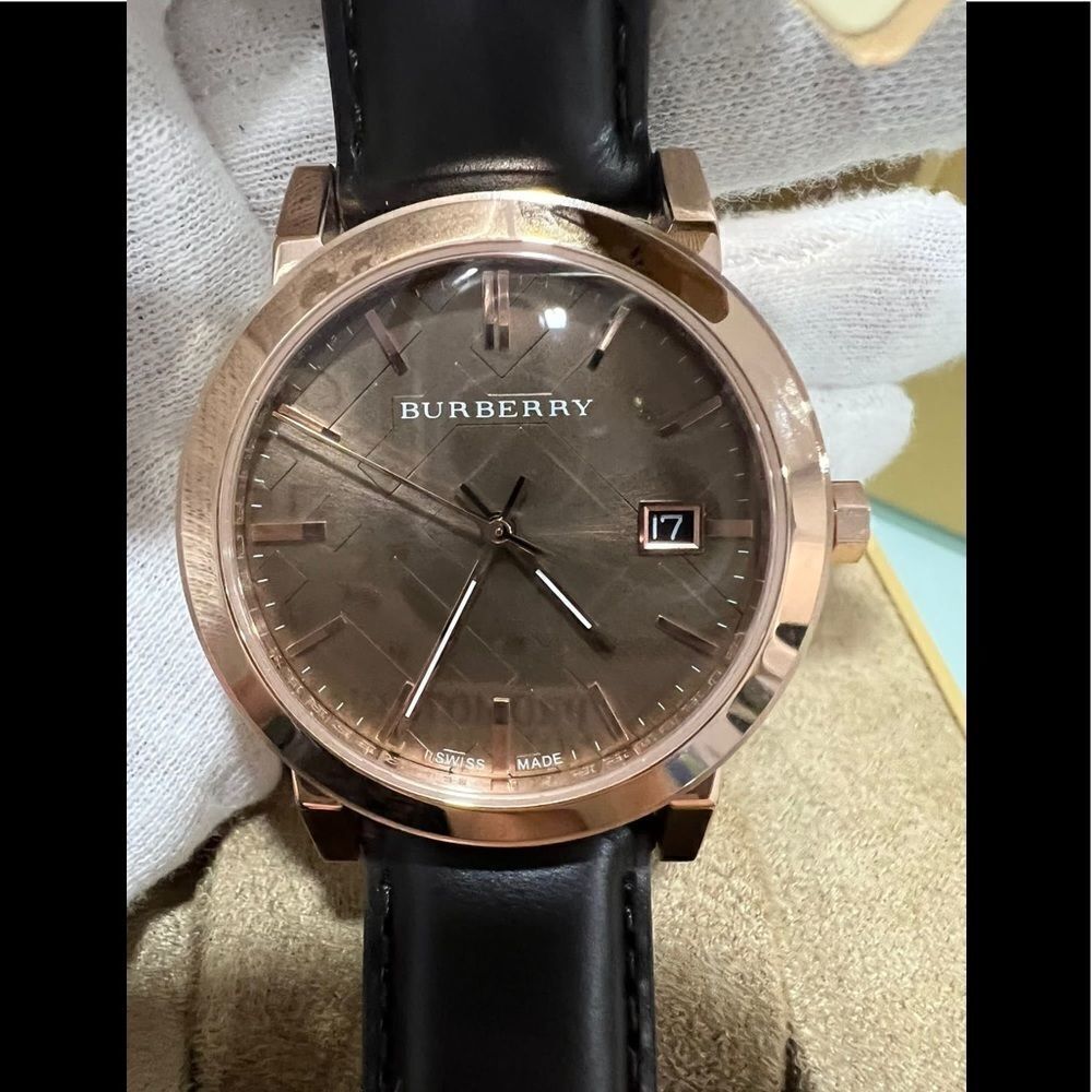 NIB Brown Leather Burberry Watch